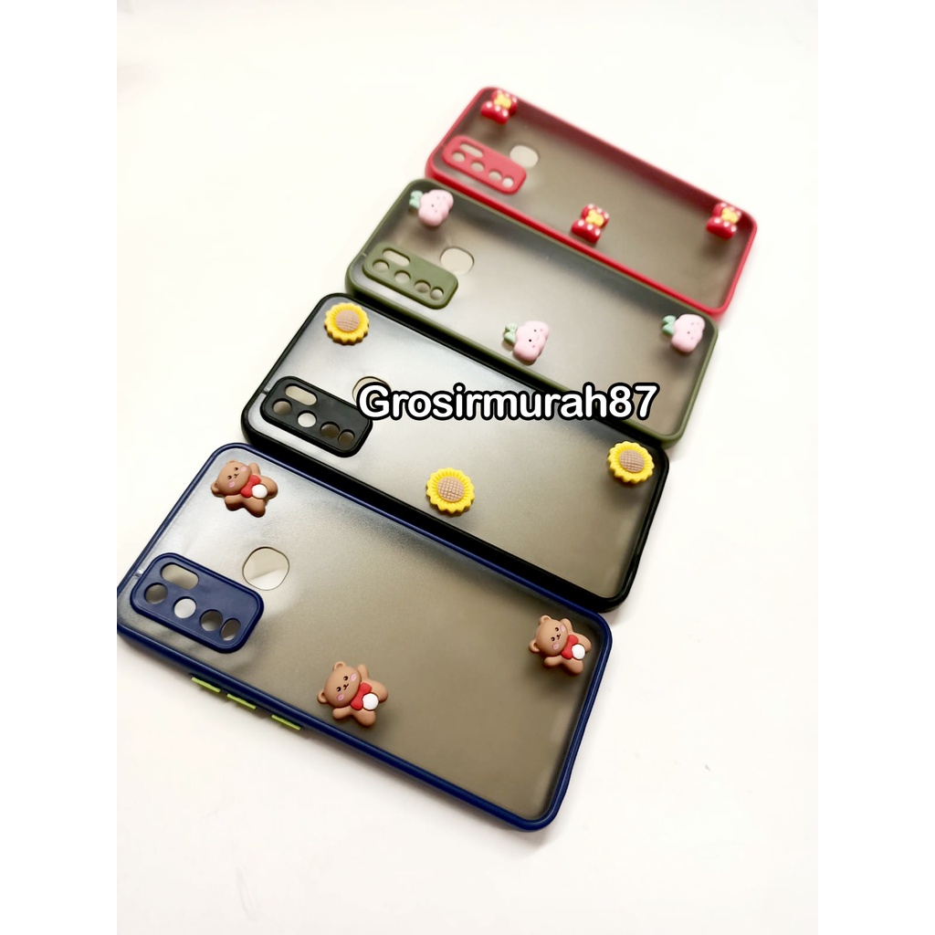 candy macaron softcase case tebal kondom hp vivo y50 / y30 / y30i pink maroon kuning hitam navy