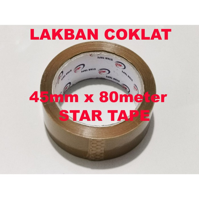 

Lakban Coklat 2 inch x 80meter merk STAR TAPE