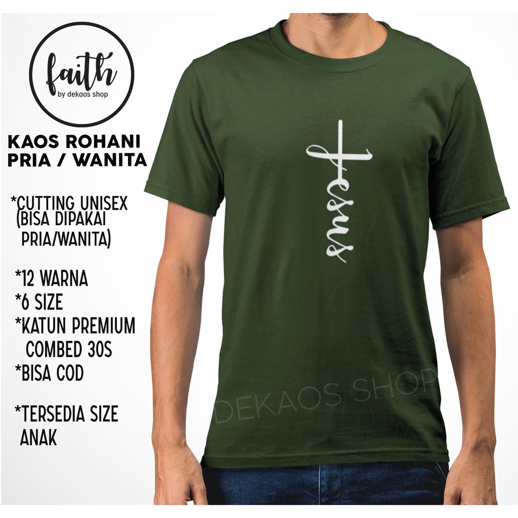 KAOS ROHANI PRIA WANITA / KAOS ROHANI KRISTEN / KAOS ROHANI / KAOS ROHANI KATOLIK / DEKAOS 1020