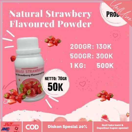 

⭐COD⭐ natural strawberry flavour powder