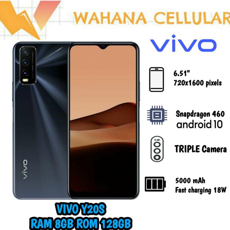 HP VIVO Y20S 8/128 GB - Y 20 S RAM 8GB ROM 128GB GARANSI RESMI - VIVO Y20 S RAM 8/128GB GARANSI RESMI 1 TAHUN-1