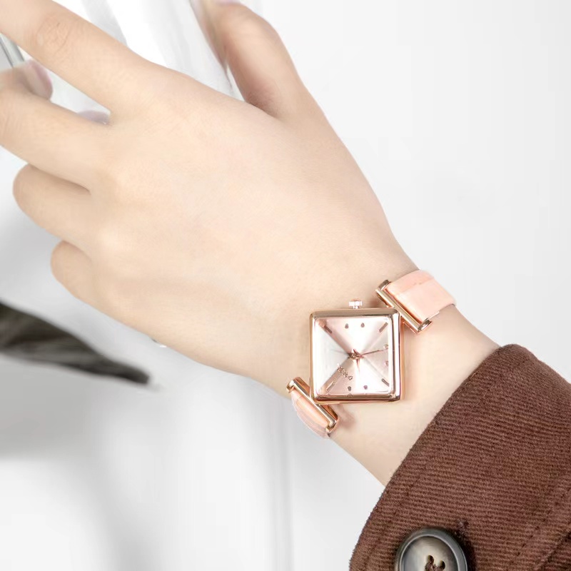 Rowling (Jam-03) Jam Tangan Wanita O.U.K.J Jam Tangan Wanita Quartz dengan Strap kulit Sintetis Import