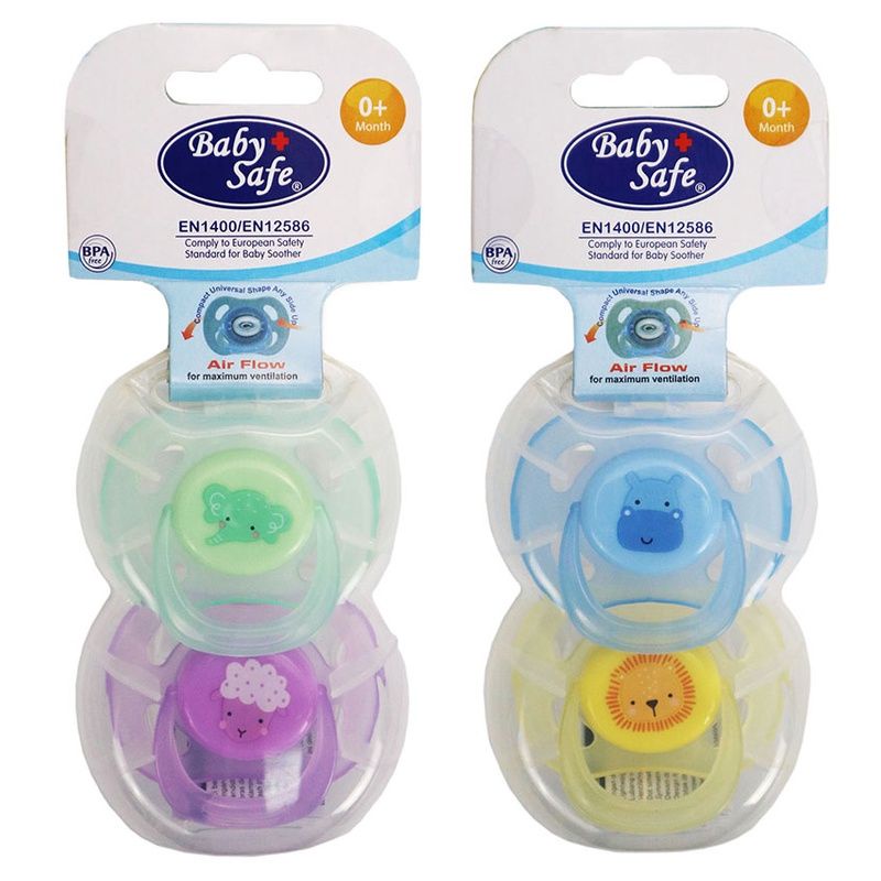 Baby Safe Air flow Pacifier S M 0+ 6+ bulan empeng bayi isi 2 PC01S PC02M