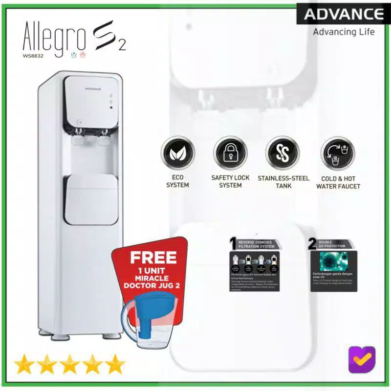 Dispenser Tanpa Galon REVERSE OSMOSIS Allegro S2