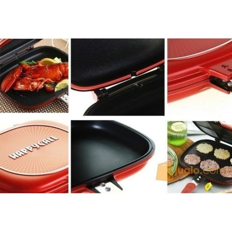 Promo HAPPYCALL ORI Made in Korea Double Pan Super Jumbo Size 32x24 cm Titanium Alumunium Stainless