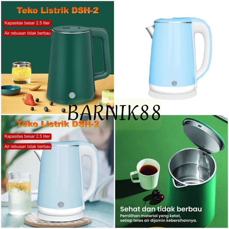 Barnik88 Teko Listrik Pemanas Air Kapasitas 2L &amp; 2,3 L/ kettle electric Aluminium Foil kapasitas Teapot Ukuran Besar Produk Import Best Quality