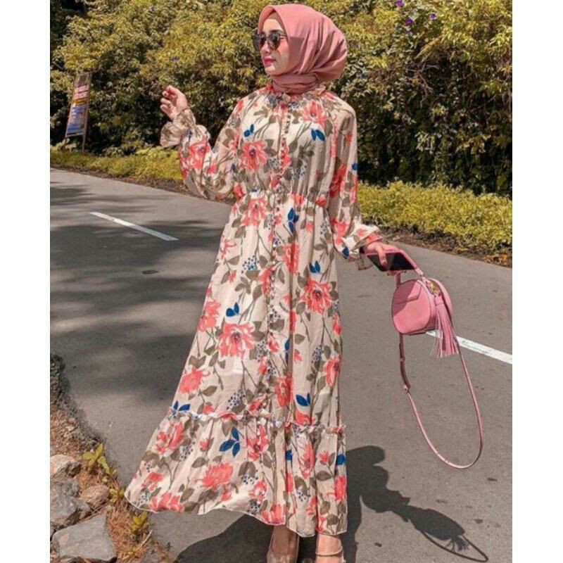 Dress Bunga Import Baju Bangkok Murah Premium High Quality New Arrival REAL PICT