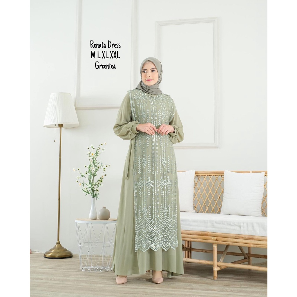 AK - RENATA DRESS GAMIS MODERN GAMIS PESTA DRESS MEWAH GAMIS TILLE GAMIS KONDANGAN GAMIS LEBARAN BAJ