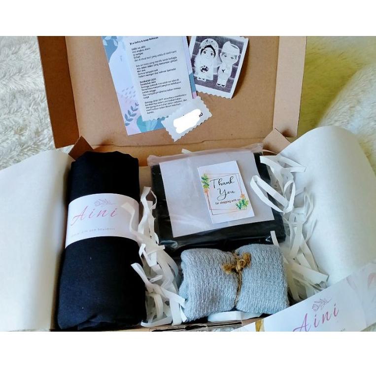 

✡ HAMPERS / GIFT BOX / HADIAH KADO Paket EKONOMIS Jilbab schruncie dompet ㍼