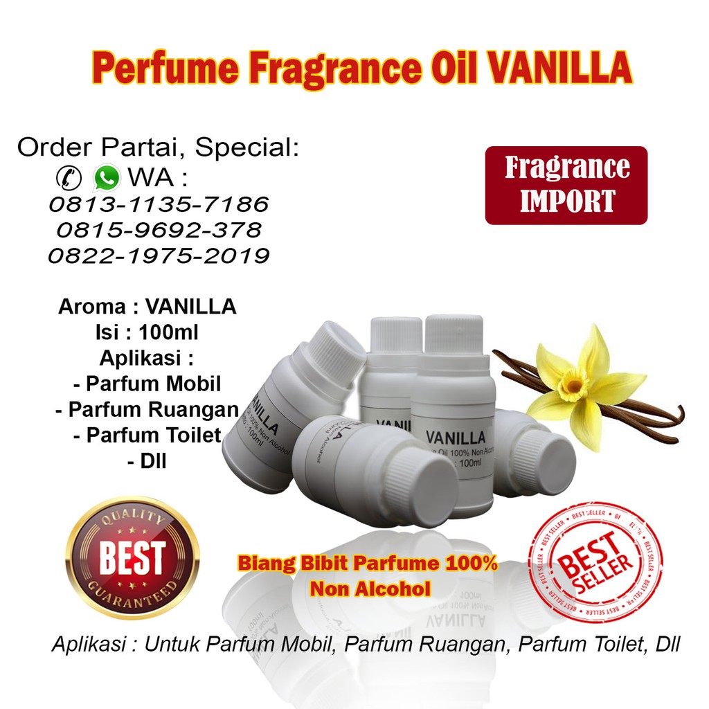 Bibit Biang Parfum Aroma VANILLA 100ml / Parfum VANILA / VANILLA