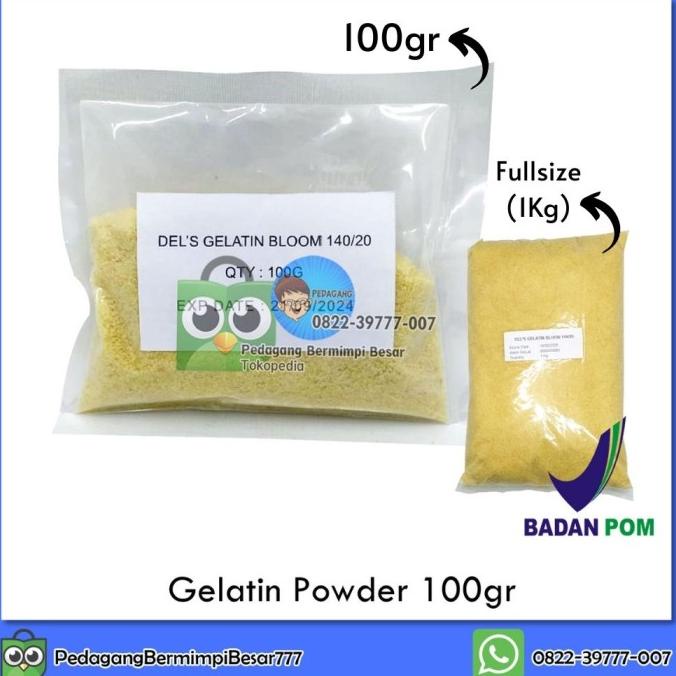 

Gelatin Powder 100gr | Gelatin Bubuk 100gr | Gelatin Halal 100gr FREE ONGKIR Kode 37