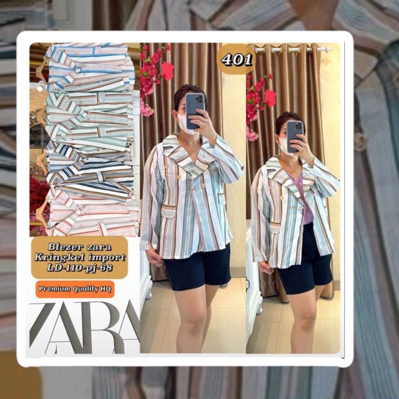 BLAZER ZARA CRINKLE IMPORT // TOP SALUR CRINKLE