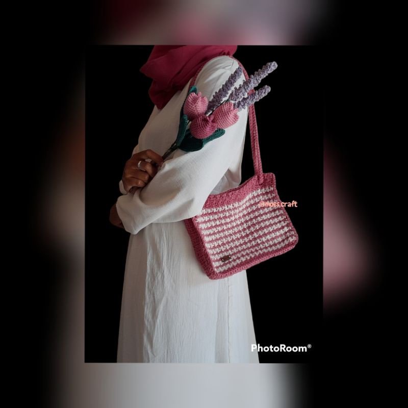 houndstooth sholder bag