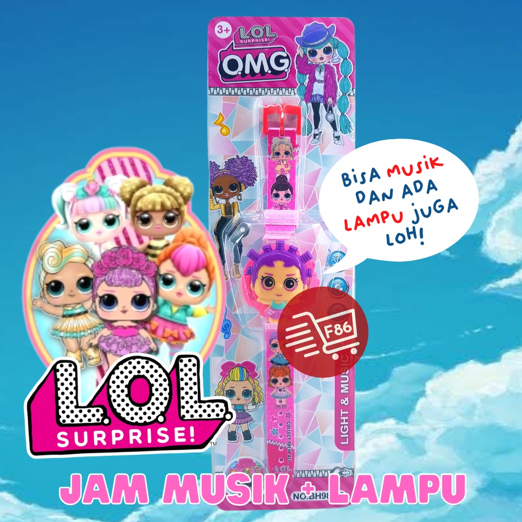 F86 JAM TANGAN ANAK MUSIK LAMPU BANYAK KARAKTER