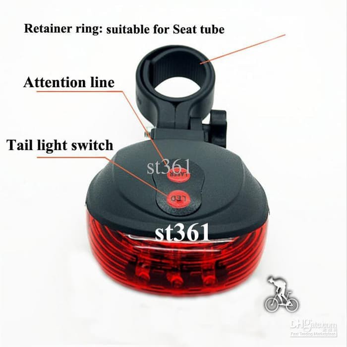 Lampu sepeda laser belakang LED-2