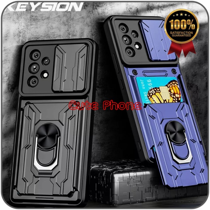 CASING SAMSUNG A31 A32 A51 A52 A71 A72 4G 5G SOFT CASE ARMOR RING CARD