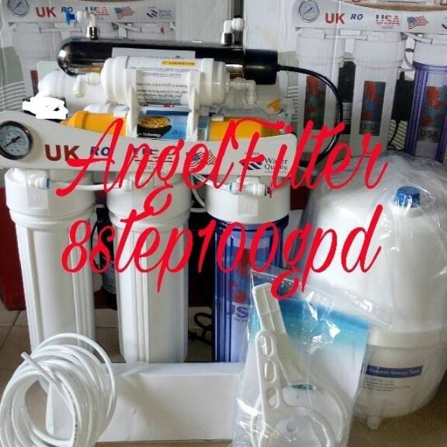 Mesin Filter Air Minum RO 100gpd 8step (Bio Hexagonal +UV)