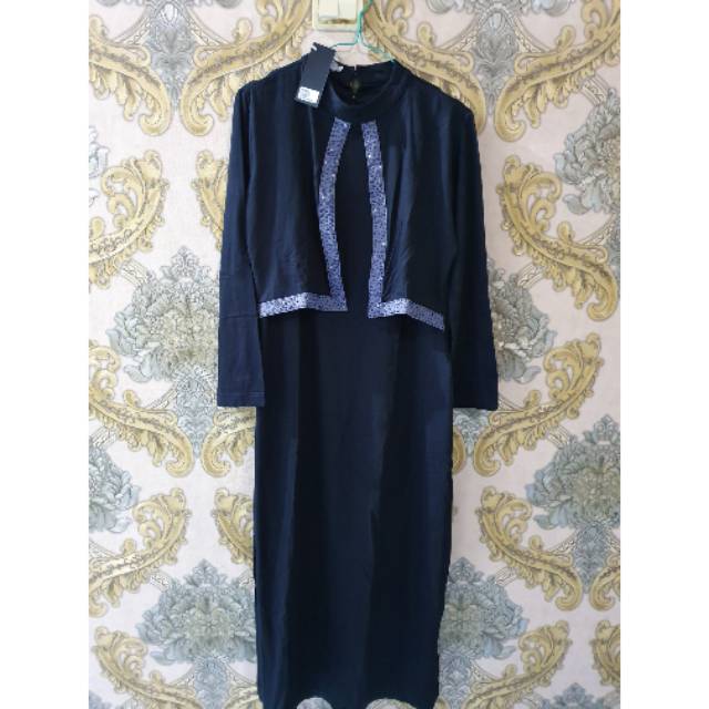 Gamis kaos shasmira hitam