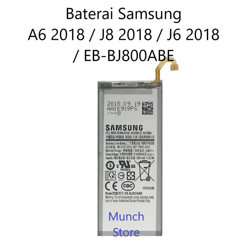 Baterai Batre Battery Samsung A6 2018 J8 2018 J6 2018