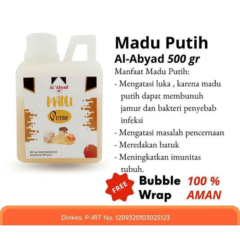 

Madu Putih Penguat Stamina dan Imun Tubuh Al-Abyad 500gr