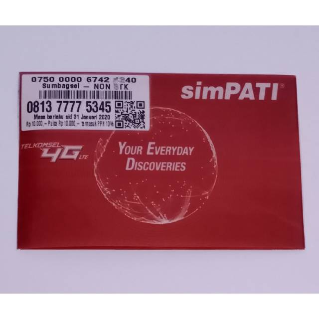 Nomor cantik simpati 7777 5345