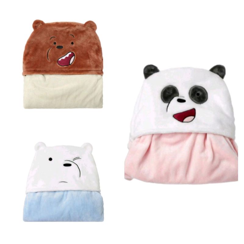 selimut blanket we bare bears Miniso