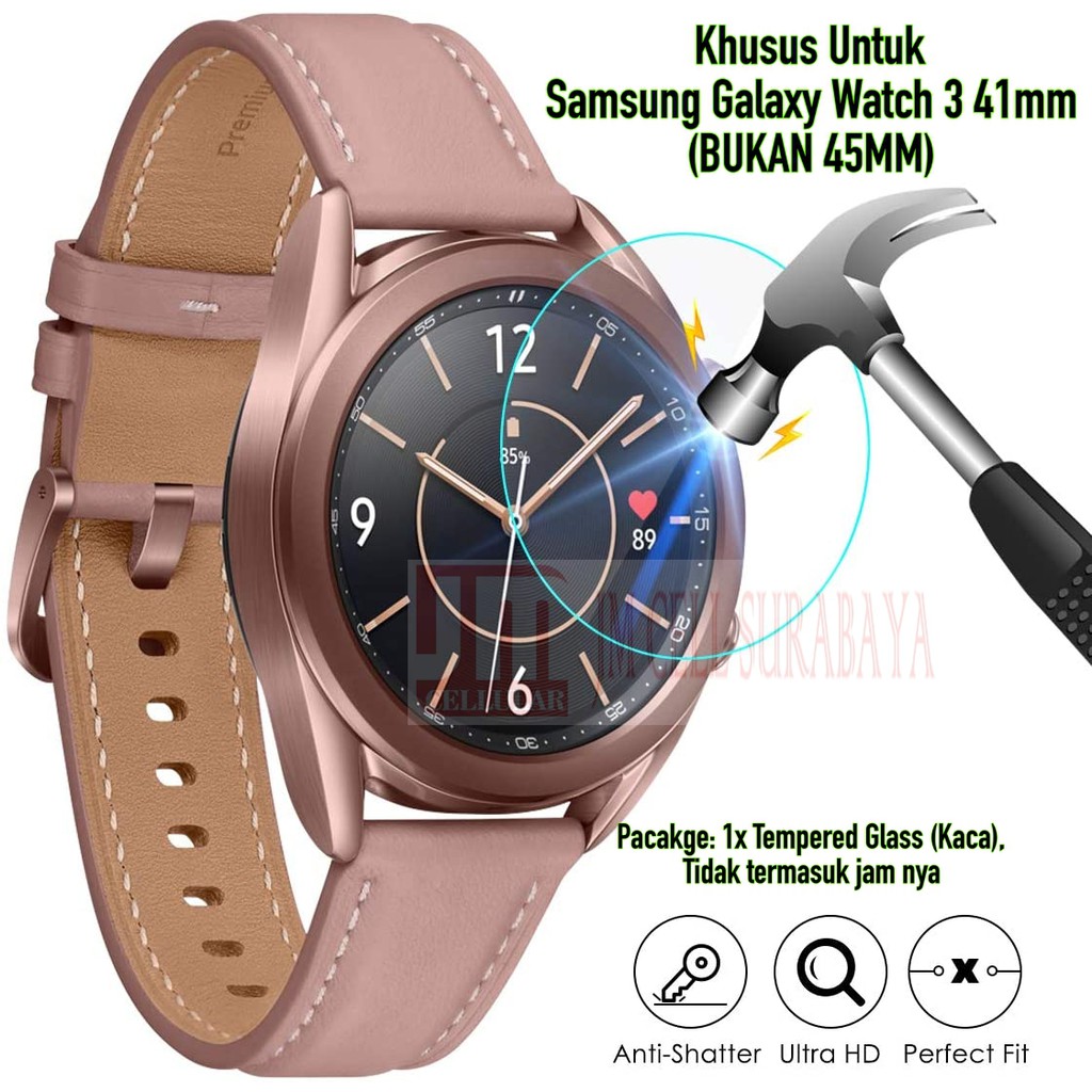 Anti Gores Tempered Glass Kaca Khusus Samsung Galaxy Watch 3 45mm 41mm