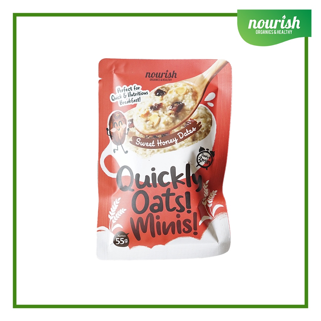 Quickly Oats! Minis! Instant Oatmeal Sweet Honey Dates Sachet 55gr