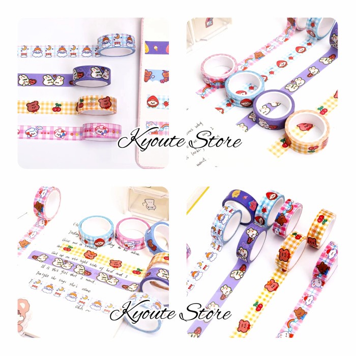 

Berkualitas Washitape / Masking Tape Hewan Lucu Scrapbook Diy Bujo Planner Journal Hemat