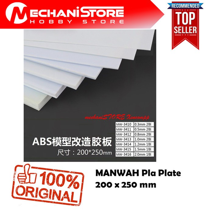 MANWAH PlaPlate - Pla Plate Alternatif Tamiya Plaplate 0,5mm 1mm 1.5mm