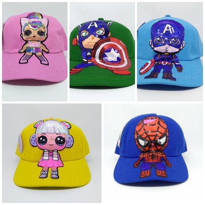 Topi Anak LED Karakter SUPERHERO