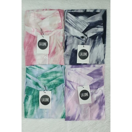 KEMEJA LALUNE MARBLE TIE DYE 100% ORIGINAL IMPORT BANGKOK