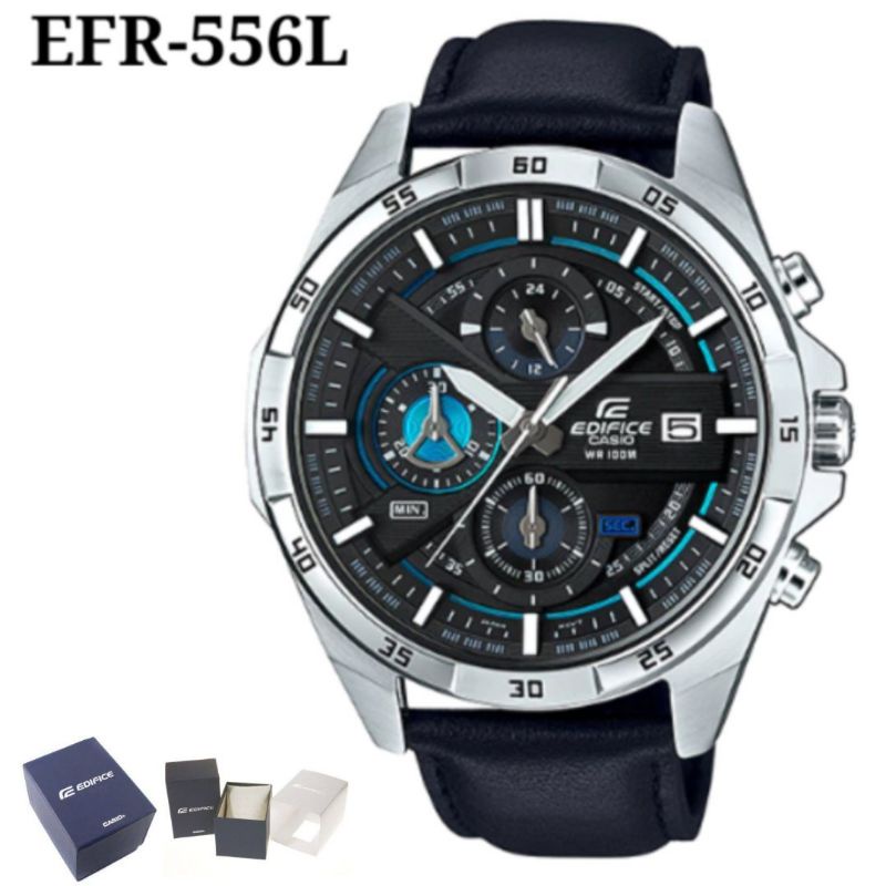 Jam Tangan Pria Casio Edifice Type EF556 EF 556 Tali Kulit
