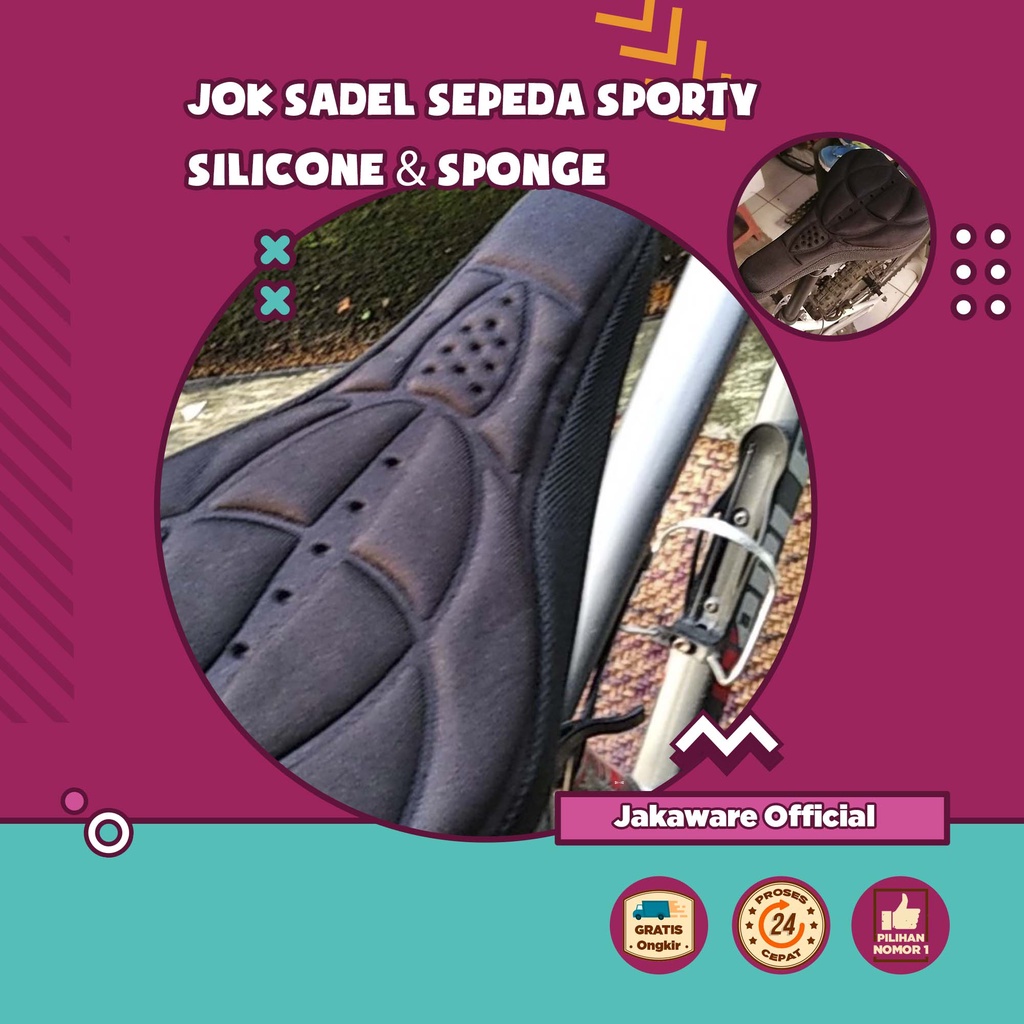 JOK SADEL SEPEDA SPORTY SILICONE SPONGE JOK SEPEDAH EMPUK MTB GUNUNG BALAP ROADBIKE LIPAT ONTEL BESA