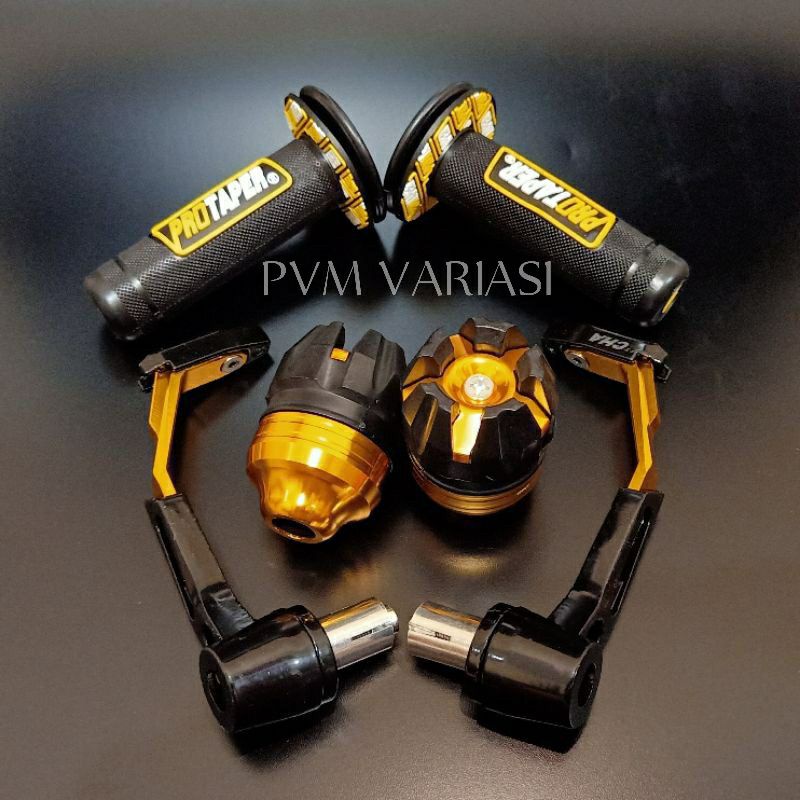 Paket Variasi Motor 3 Item Handgrip Protaper + Jalu As Roda Depan + Proguard Robot Variasi Universal