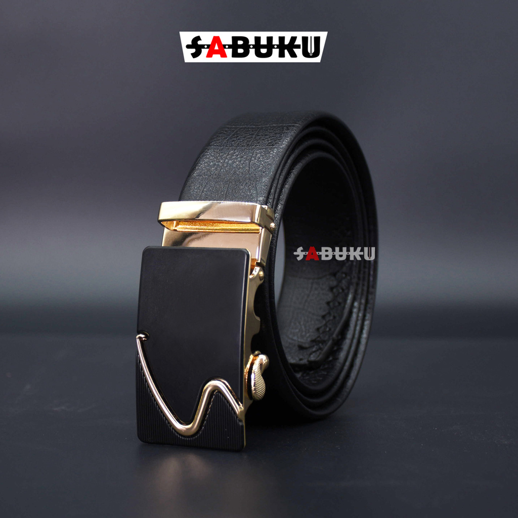 [S&amp;K] Ikat Pinggang Pria Model Rel Otomatis Gesper Pria Sabuk Mewah Men Belt-SK017