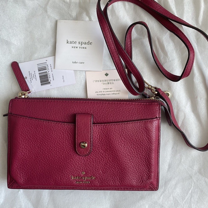 [NEW] Tas Kate Spade Small Tab Crossbody Jackson Cranberry