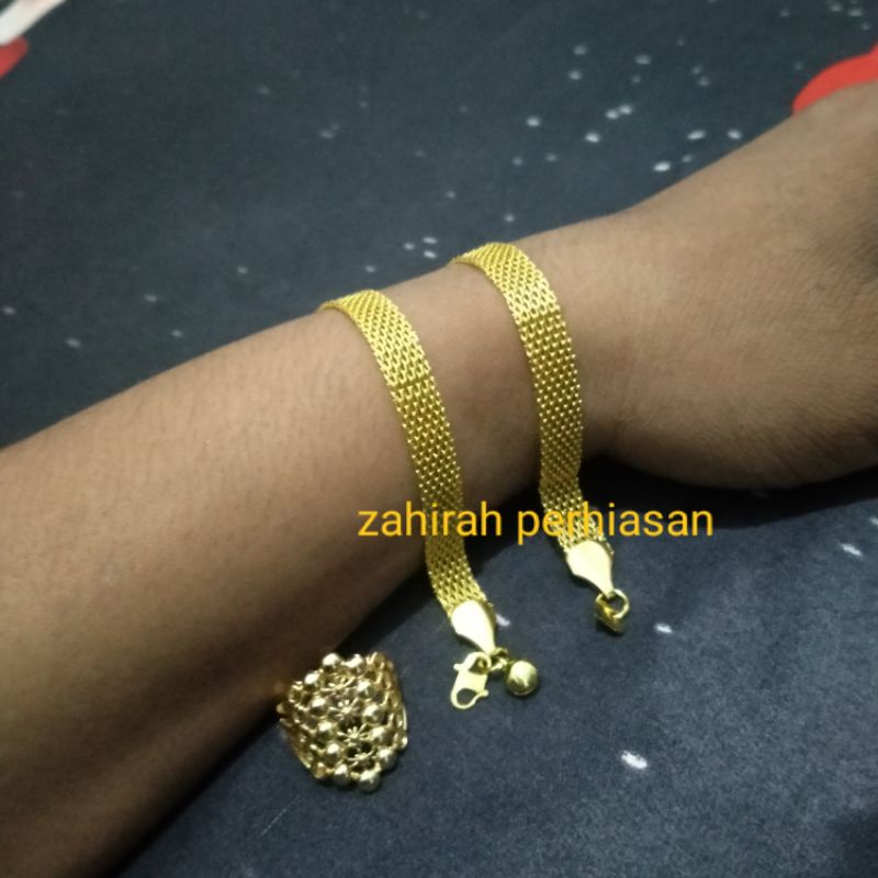 ASLI gelang tikar Cincin DUBAI TITANIUN
