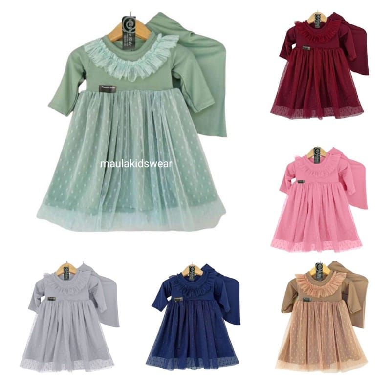 Gamis bayi newborn / baru lahir - 4 tahun | Gamis anak perempuan  free jilbab murah