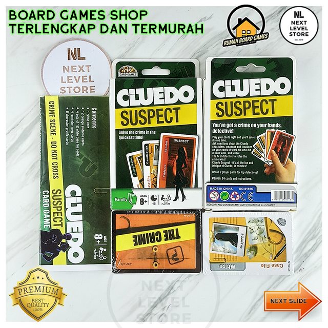 Cluedo Suspect Card Game Board Games Educational - ENGLISH