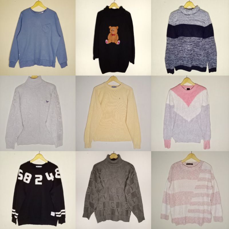 THRIFT - JAKET RAJUT | JAKET OVERSIZE | SWEATER OVERSIZE RAJUT WANITA
