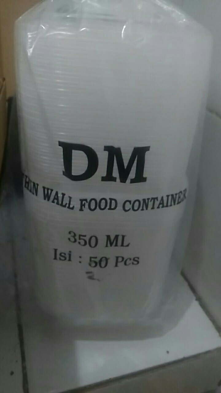 Thinwall Dm 350ml Square Food Container Kotak Makan Plastik 350ml Isi 25pcs