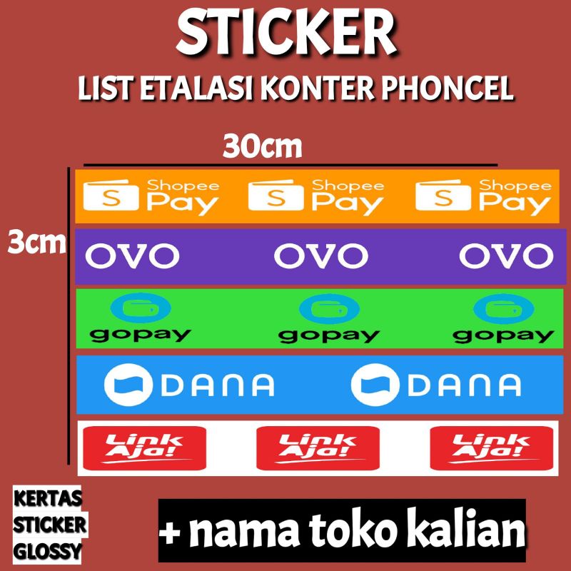

STICKER ETALASE KONTER PHONCEL DJD6W