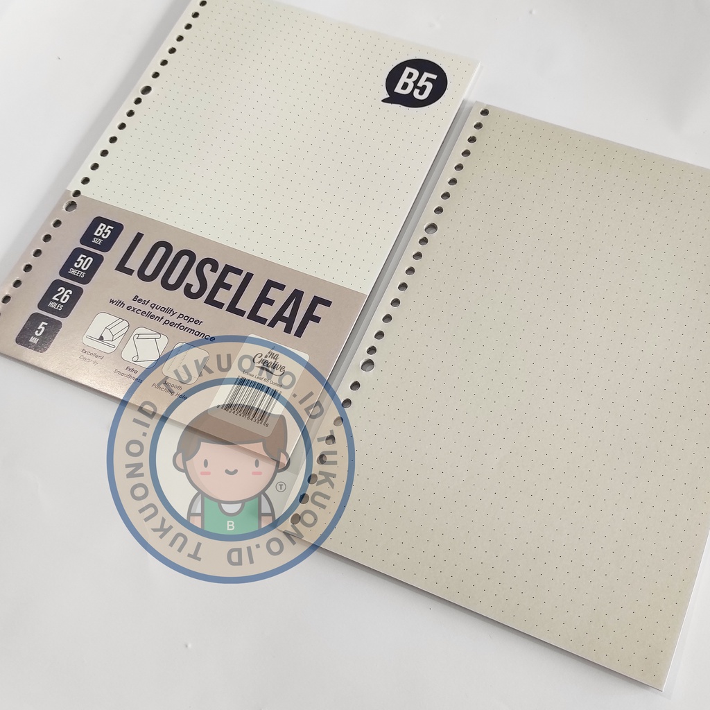 

INA Creative Loose Leaf B5 TITIK-TITIK isi 50 Lembar | Kertas Isi Binder File