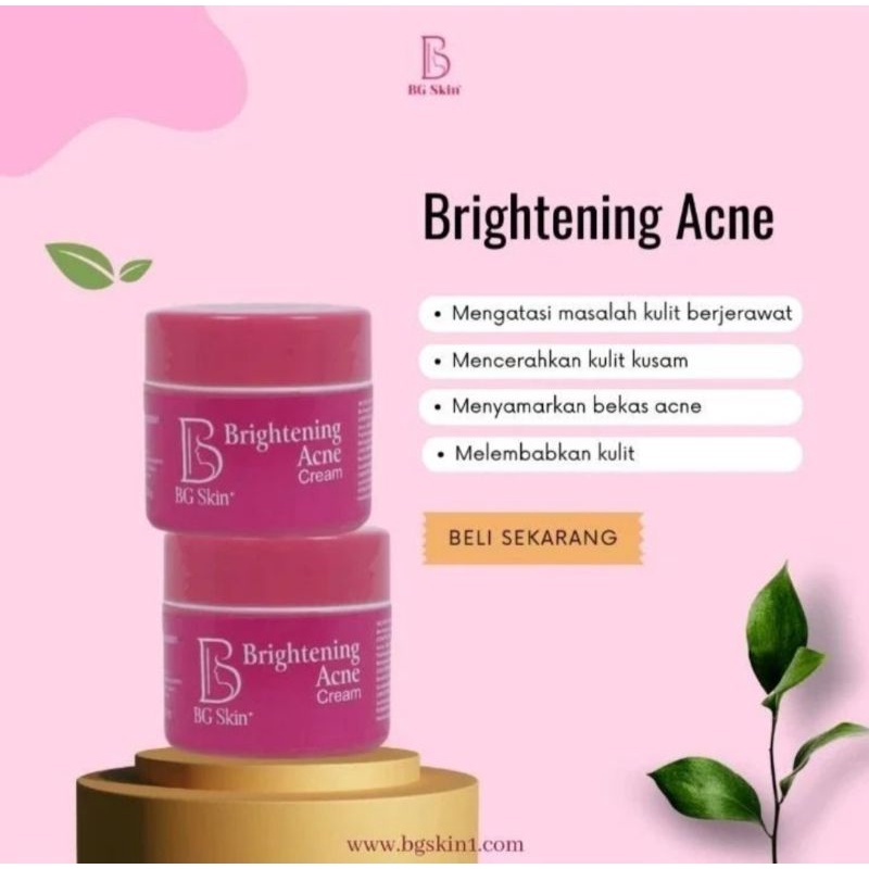 bg glow brightening acne / bg glow malam acne