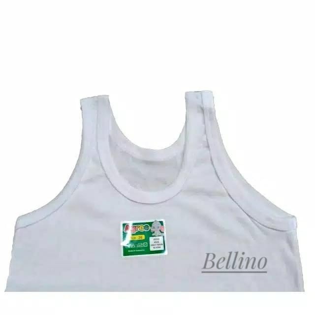 Singlet Anak Kecil Balita Agree Unisex Golden Nick Putih Polos Size S M L XL XXL Singlet Balita