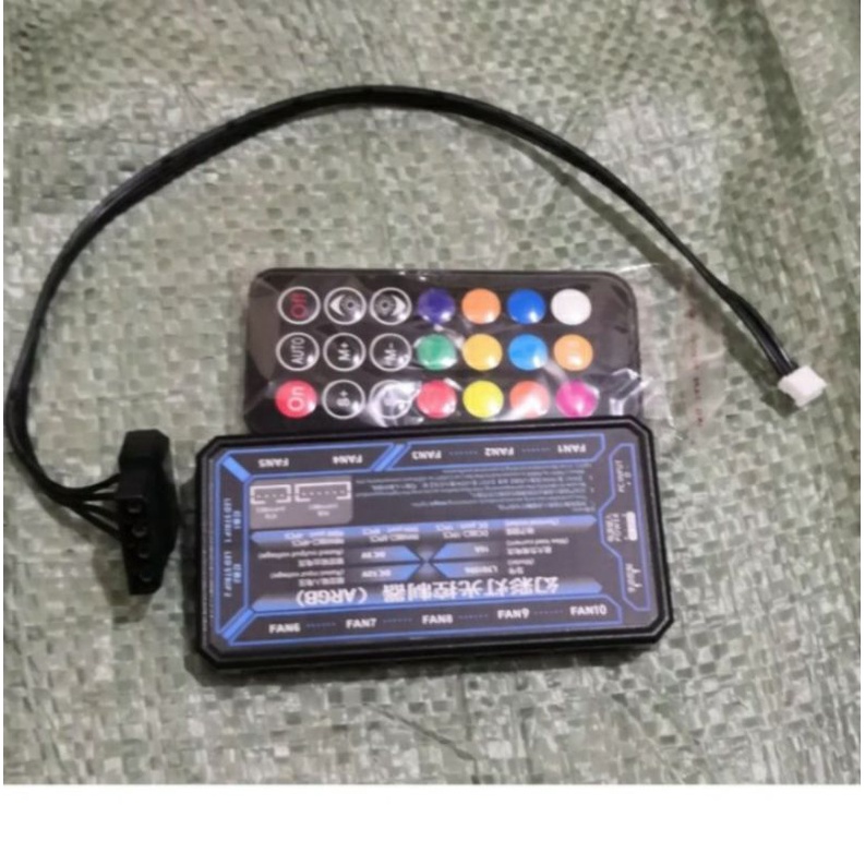 FAN CONTROLLER 10 PORT + REMOTE UNTUK FAN CASE RGB