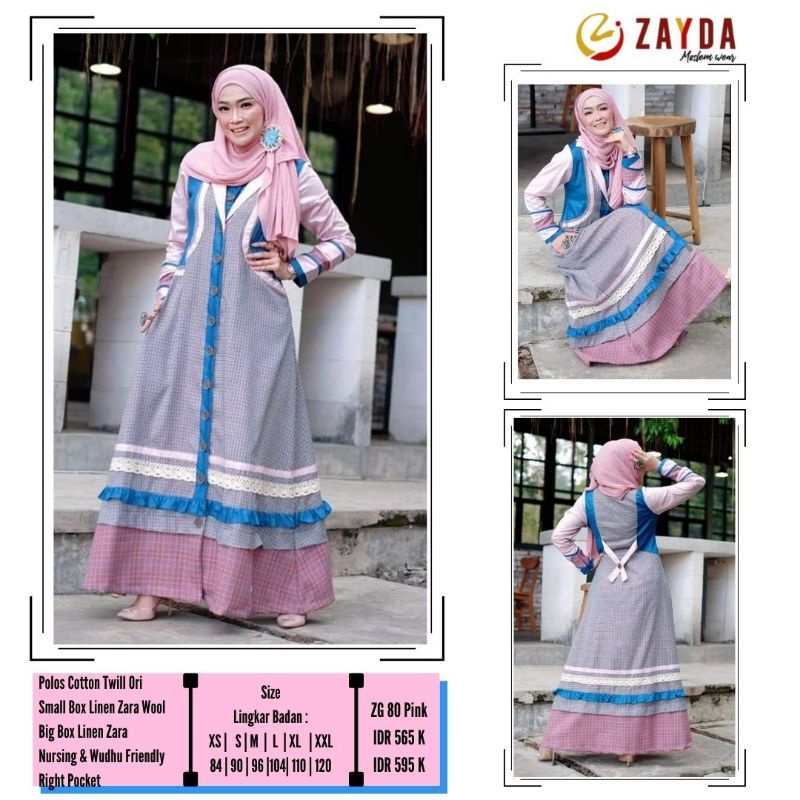 ZAYDA Gamis Terbaru Artikel ZG80 Ory By Zayda