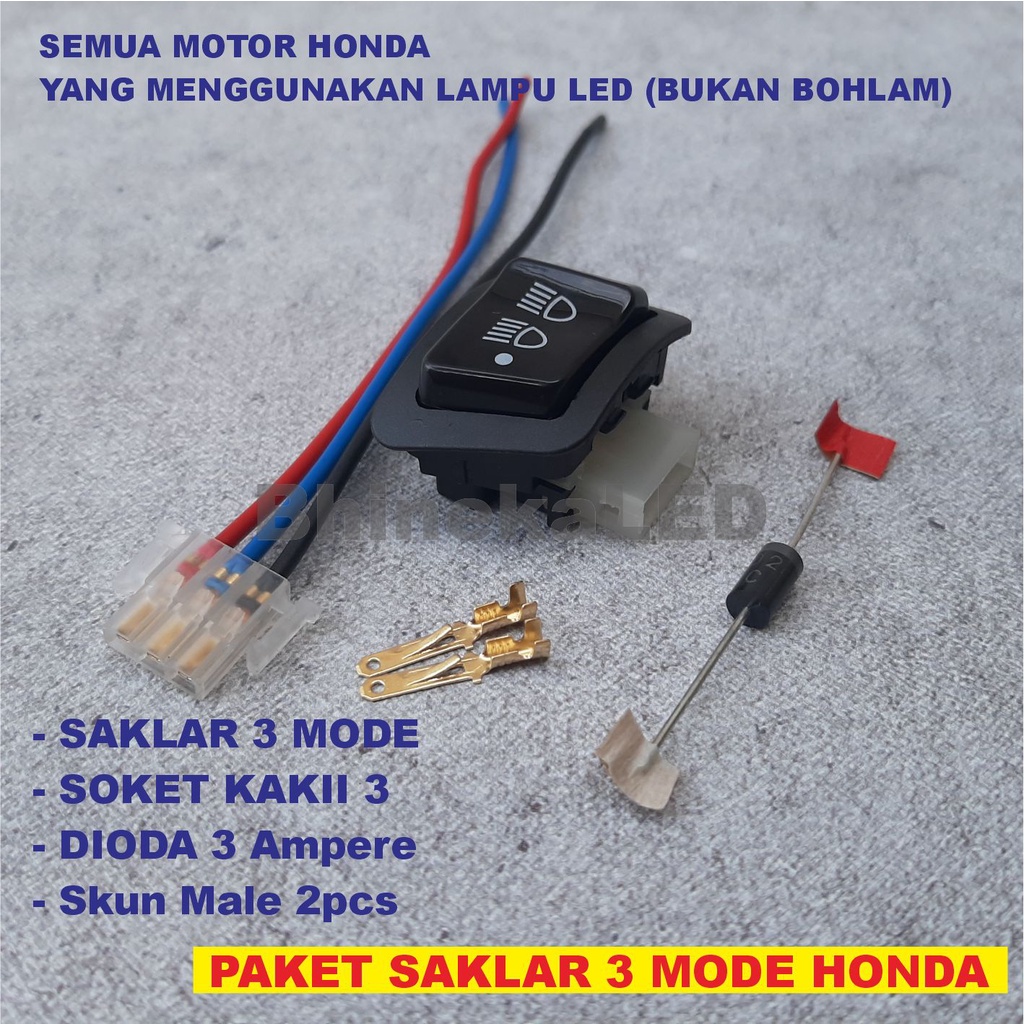SAKLAR 3 MODE HONDA VARIO 150 LED