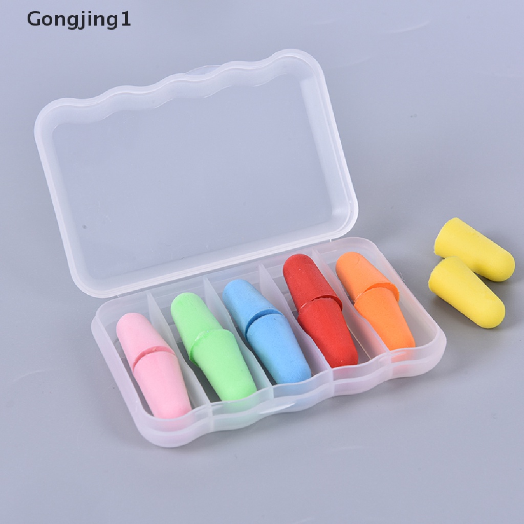 Gongjing 1 Pasang / 5 Pasang Earplugs Bahan Busa Untuk Berenang